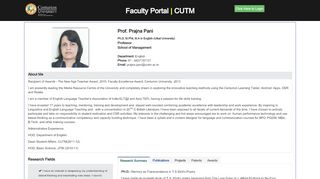 
                            2. Dr. Prajna pani - Faculty Portal | CUTM - Centurion University