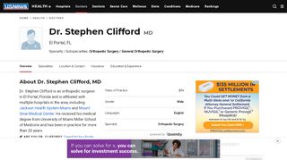 
                            3. Dr. Stephen Clifford, Orthopedic Surgeon in El Portal, FL | US News ...