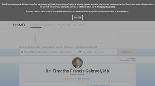 
                            2. Dr. Timothy Francis Gabryel, MD - WebMD Physician Directory