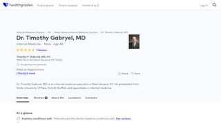 
                            5. Dr. Timothy Gabryel, MD - Reviews - West Seneca, NY - Healthgrades