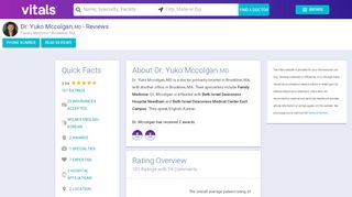 
                            4. Dr. Yuko Mccolgan MD Reviews | Brookline, MA | Vitals.com