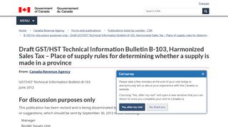 
                            3. Draft GST/HST Technical Information Bulletin B-103 ...