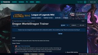 
                            5. Dragon World/Dragon Trainer | League of Legends Wiki ...