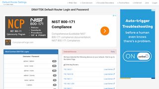 
                            8. DRAYTEK Default Router Login and Password - Clean CSS