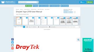 
                            9. DRAYTEK VIGOR 2700 USER MANUAL Pdf Download.