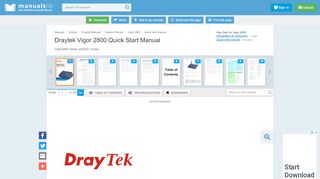 
                            9. DRAYTEK VIGOR 2800 QUICK START MANUAL Pdf Download.