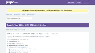 
                            9. Draytek Vigor 2862, 3220, 2926, 2952 Series : Purple Support