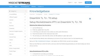 
                            3. Dreamlink T1, T1+, T6 setup - Knowledgebase - - Rocketstreams TV