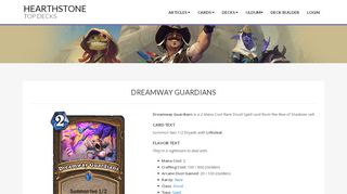 
                            5. Dreamway Guardians - Hearthstone Top Decks