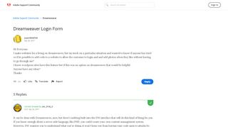 
                            7. Dreamweaver Login Form | Adobe Community