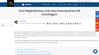 
                            5. Drei Möglichkeiten, sich ohne Download bei Kik einzuloggen