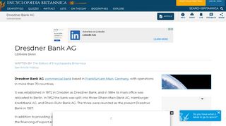 
                            3. Dresdner Bank AG | German bank | Britannica.com