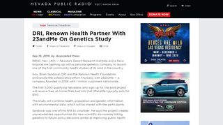 
                            8. DRI, Renown Health Partner With 23andMe On …