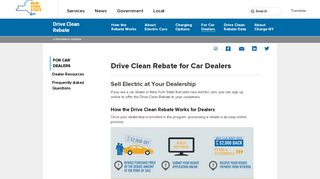 
                            7. Drive Clean Rebate for Car Dealers - NYSERDA