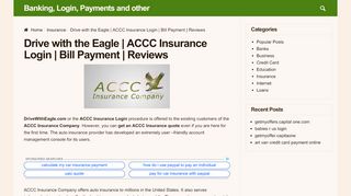 
                            7. Drive with the Eagle | ACCC Insurance Login | Bill Payment ...