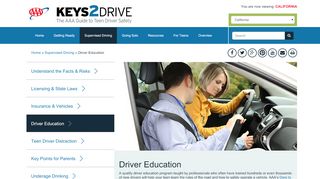 
                            6. Driver Education - California - AAA Teen Driving