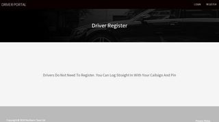 
                            4. Driver Register – Driver Portal