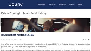 
                            4. Driver Spotlight: Meet Rob Lindsey | UZURV