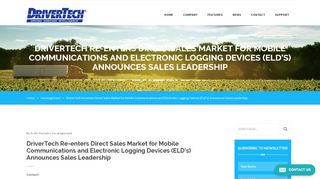 
                            2. DriverTech Re-enters Direct Sales Market for Mobile Communications ...