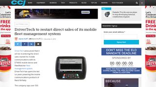 
                            4. DriverTech restarts direct sales of fleet management system