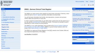 
                            2. DRKS - Deutsches Register Klinischer Studien (German ...