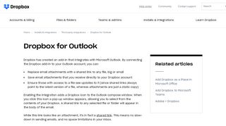 
                            2. Dropbox for Outlook – Dropbox Help