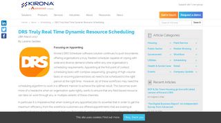 
                            3. DRS Real Time Appointment & Task Scheduling - Kirona