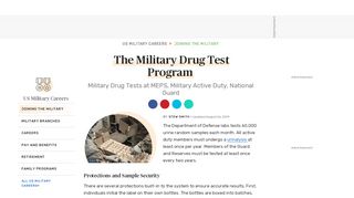 
                            8. Drugs Tests In The Military, MEPS, Reserves - The Balance Careers