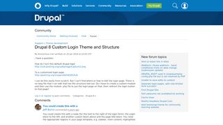 
                            2. Drupal 8 Custom Login Theme and Structure | Drupal.org