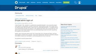 
                            2. Drupal admin login url | Drupal.org