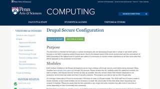 
                            4. Drupal Secure Configuration | Arts & Sciences Computing