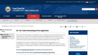 
                            2. DS-160: Online Nonimmigrant Visa Application - State