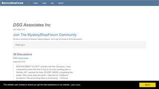 
                            2. DSG Associates Inc: Discussions @ MysteryShopForum.com