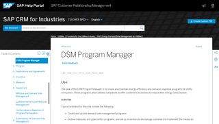 
                            9. DSM Program Manager - SAP Help Portal