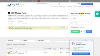 
                            6. DSP Mutual Fund, Top DSP Mutual Fund Schemes Nav, Returns ...