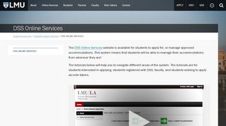 
                            7. DSS Online Services - Loyola Marymount University