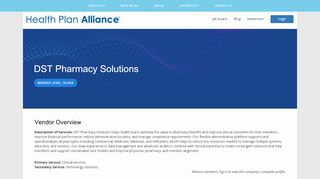 
                            2. DST Pharmacy Solutions - Health Plan Alliance