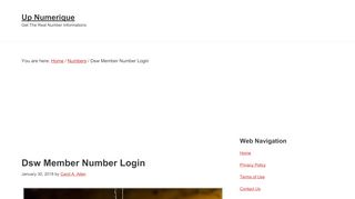 
                            3. Dsw Member Number Login – Up Numerique