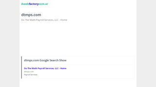 
                            8. dtmps.com - Do The Math Payroll Services, LLC - Home