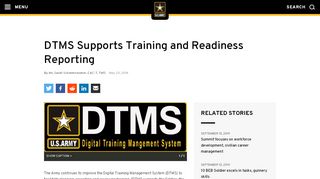 
                            2. DTMS Supports Training and Readiness Reporting ... - Army.mil