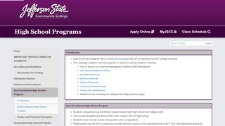 
                            7. Dual Enrollment High School Program - High School …