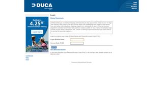 
                            2. DUCA - Login - MemberDirect®