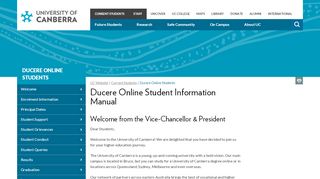 
                            6. Ducere Online Student Information Manual - University of ...