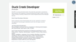 
                            6. Duck Creek Developer - Eclaro