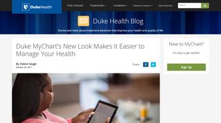 
                            3. Duke MyChart's New Look Makes It Easier to Manage Your ...