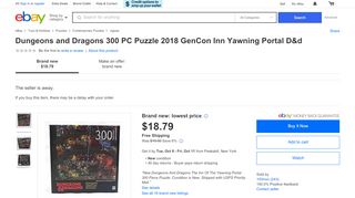 
                            2. Dungeons and Dragons 300 PC Puzzle 2018 GenCon Inn Yawning ...
