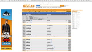 
                            9. duplicate | Übersetzung Englisch-Deutsch