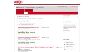 
                            9. DuPont Careers - Sign in to your account
