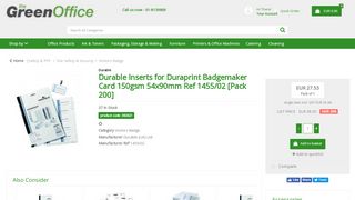 
                            9. Durable Inserts for Duraprint Badgemaker Card 150gsm ...