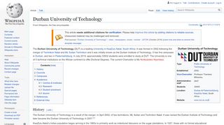 
                            8. Durban University of Technology - Wikipedia